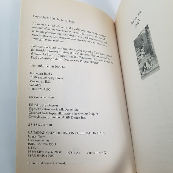 Cat's Eye Corner by Terry Griggs (2000 Trade Paperback) Cat's Eye Corner book 1 - Picture 2 of 13